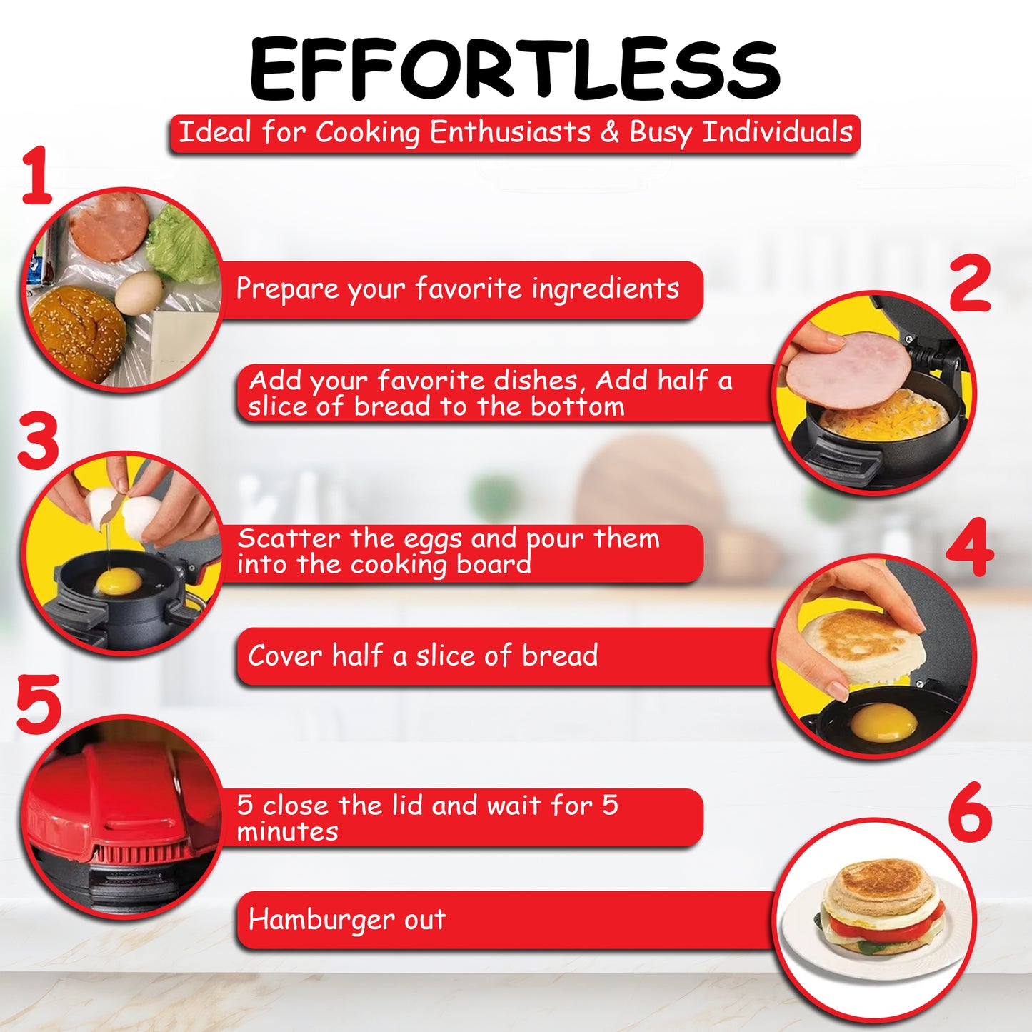 PRO Breakfast Maker – Fast, Versatile, and Efficient