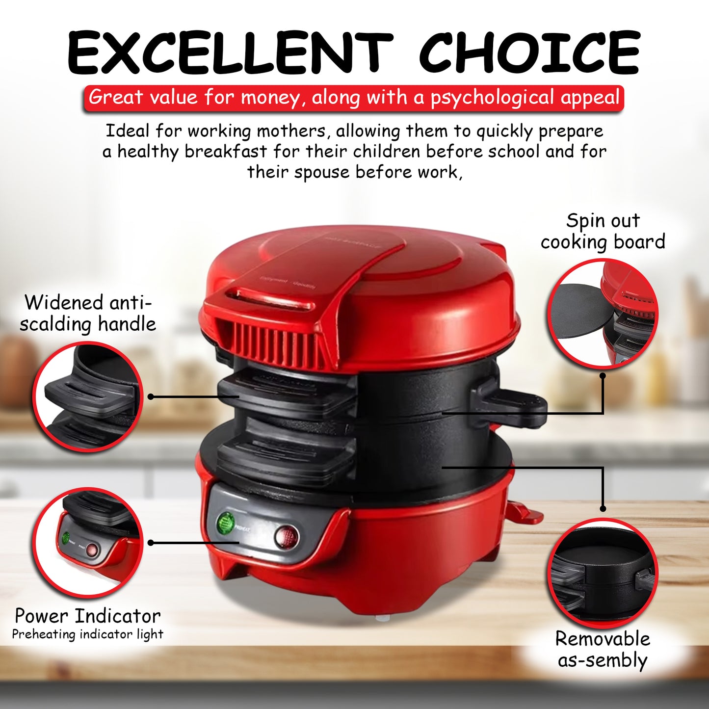 PRO Breakfast Maker – Fast, Versatile, and Efficient
