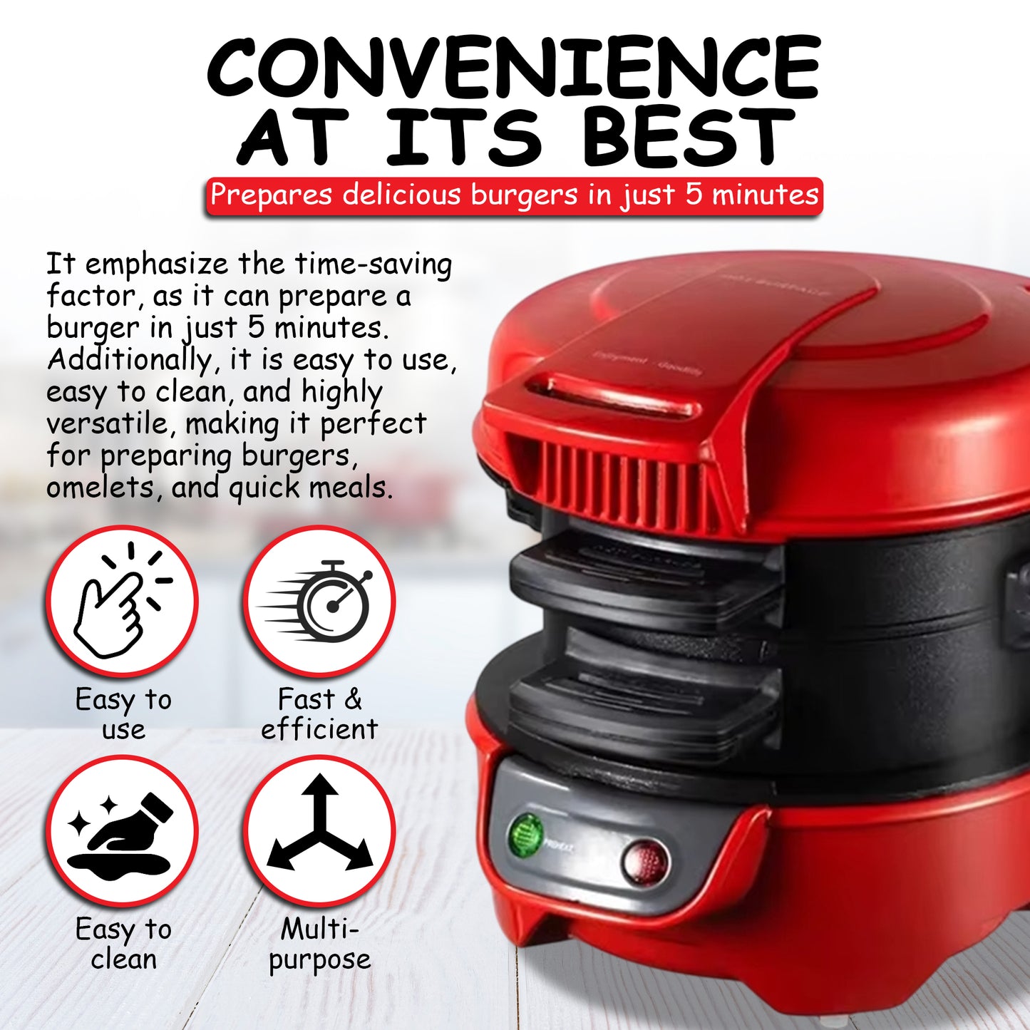 PRO Breakfast Maker – Fast, Versatile, and Efficient